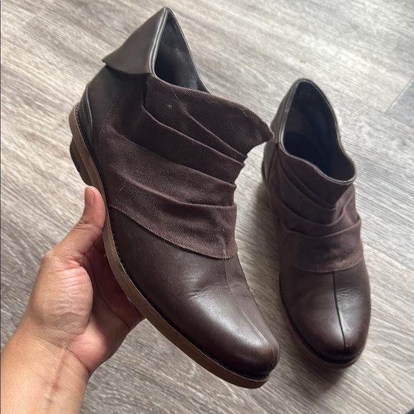 La Mer Shoes - La Mer Women's Brown Leather Ankle Boots Casual Booties Size 9